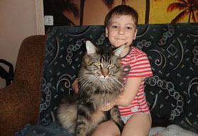 котенок и ребенок