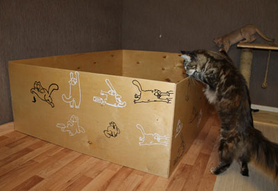 Вольер из фанеры